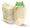 Canape King 50 pcs Wooden Bamboo Boats - Disposable Pinewood Food Serving Boat - Eco-Friendly Canape, Sushi Serving Trays Perfect for Weddings Birthdays Christmas (XXL (24 x 11.5cm))