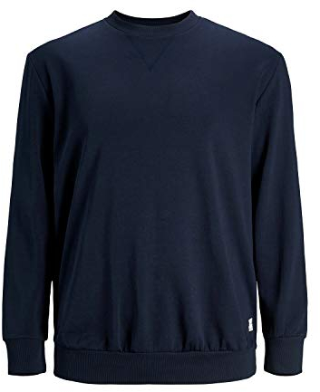 Jack & Jones Men's JJEBASIC SWEAT CREW NECK NOOS PS Sweatshirt, Navy Blazer/, EU5XL US3XL/