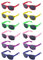 LFYXCW 12 Paare Sonnenbrillen Set Bunt Party Favors Für Herren Damen Partybrillen Set Sommer 80er (6 Farbe)
