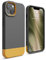 elago Glide Case Kompatibel mit iPhone 13 Hülle (6,1), Schützende Dünne TPU-Hülle, Stoßfest, Verbesserter Kameraschutz, Kratzfest, Einfaches und Einzigartiges Design (Dunkelgrau/Gelb)