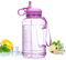 FORWEWAY 1.5 Litre Water Bottle with Straw BPA-Free Leak Proof Reusable Durable Half Gallon Gym Jug with Handle Portable for Sports Cycling Running Work