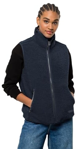 Jack Wolfskin Damen High Curl Vest W Fleece-Weste, night blue, Gr.M