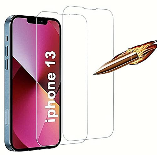 Cracksin [2 Stück] Panzer Schutz Glas kompatibel mit iPhone 13 Displayschutzfolie,Schutzfolie 100% Fingerabdrucksensor Nano-Glas 9H Glas