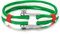 COOLSTEELANDBEYOND Bracelet Vis Manilles d'ancrage - Homme Femme - Vert Blanc et Rouge sur Cordon - Nautique Marin Envelopper Bracelet