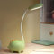 Fivtsme Schreibtischlampe Kinder, Schreibtischlampe Dinosaurier Kinderzimmer, Wiederaufladbare Schreibtischlampe mit USB, Dimmbare Nachttischlampe, Schreibtischlampe LED Augenschutz für Lesen (Grün)