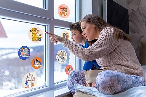 Fensterbild Better Together Bubbles - Größe 30 x 30 cm, 2 Bogen - Fenstersticker, Disney, Kinderzimmer, Babyzimmer