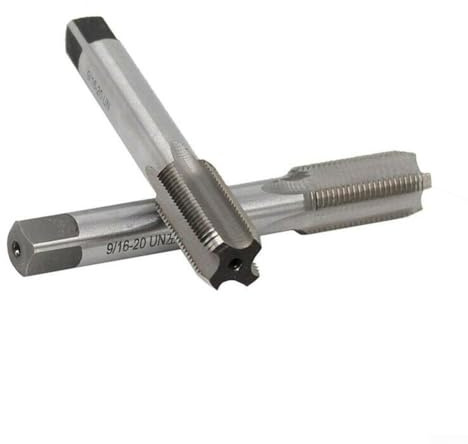 Lot de 2 tarauds filetés HSS TPI pour manivelle de vélo, tarauds filetés gauche et droite, outil de réparation de pédale de taraud pour réparation de manivelle de vélo (9/16-20)