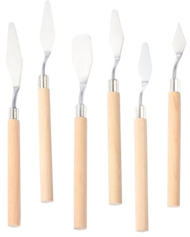 Supplies 6pc Oil Painting Knife Set Scrapers Spatulas Stirring Tools for Artists Painters