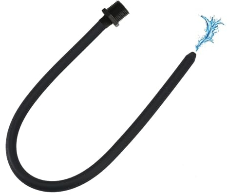 Buse en silicone pour lavement pour le nettoyage des intestins et une expérience de douche agréable Douche réutilisable Tuyau noir (50cm)