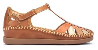 Pikolinos Halboffene Schuhe in Leder CADAQUES für Frauen Farbe Brandy