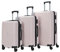 HOMEROKK PARIS Lot de 3 Valises 20/24/28 I Coque Rigide en ABS I Serrure à Code I 4 Roues à 360° I (Rose)