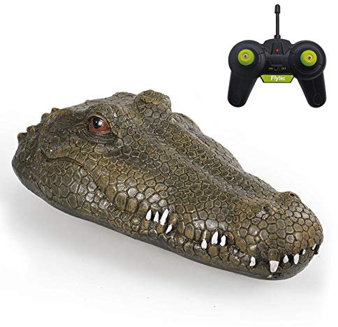COMETX Bateau de course RC V002 RC Boat 2.4G Télécommande Bateau de course électrique pour piscines avec simulation de tête de crocodile
