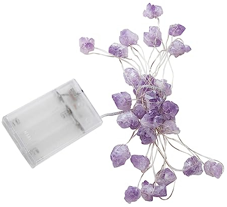 Ciieeo 1stück Lichterkette Mit Amethyst-design Dekorative -beleuchtung Für Weihnachten Innen Und Außendekoration Batteriebetrieben Einfache Installation Festliche Atmosphäre Lämpchen