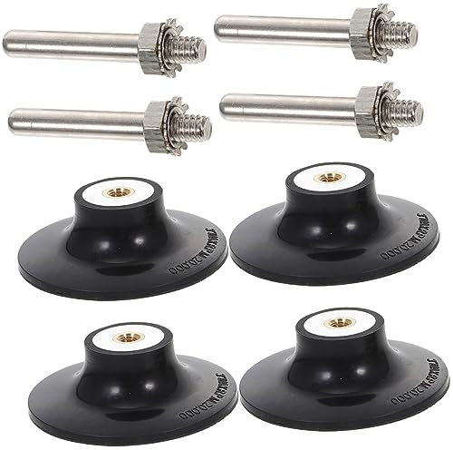 VILLFUL 4 Stück Radpolsterhalter Adapter für Bohrmaschine und Schleifmaschine Schleifscheibenaufsatz Zubehör Schleifwerkzeug Polierscheibenaufsatz Winkelschleifer-Scheibenhalter Schleifrad