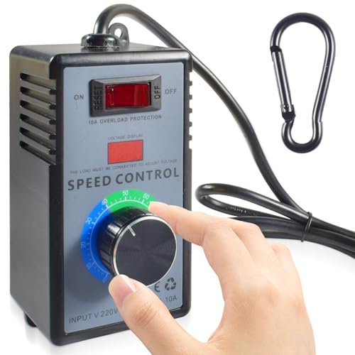 Variateur de Vitesse pour Moteur AC 230V 10 A 4000W Régulateur de Vitesse, Régulateur de Tension, pour Moteur Contrôleur de Vitesse du Ventilateur Meuleuse d'angle Souffleur Perceuse Manuelle Scie
