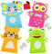 Cosysparks Filz Nähset Tiere, 4 Pack Handpuppen Nähsets für Kinder Puppen Selber Machen Set, Anfänger Tiere Selber Nähen für Jungen Mädchen
