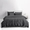 FIREYA Premium Bettwäsche 200x200-100% Baumwolle Satin - ÖKO-Tex Zertifiziert - Bettbezug-Set Decke Kissen Bezug Cover Bett Deckenbezug Bedding Duvet Weich Einfarbig Anthrazit Grau