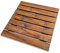 Pedana Doccia Antiscivolo 70x70 cm in Legno di Pino Impregnato, 4 cm di spessore, Marrone Teak