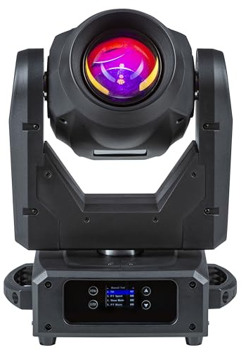 Multifunktionaler LED Moving Head 230W, DMX, motorisierter Fokus & Zoom, 2 Goboräder, Prisma, Frostfilter, dimmbar, temperaturgeregelter Lüfter, inkl. Omega-Bügel, ideal für DJ & Bühne