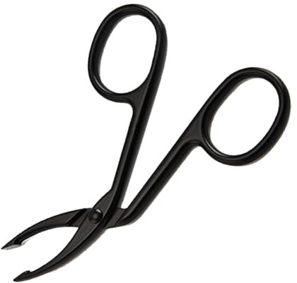 Ciseaux à épiler à sourcils – Pince à épiler en forme de ciseaux | Pince à épiler incurvée | Pince à épiler à pointe plate | Pointe droite | Pince à épiler pour sourcils | Épilateur de poils du visage