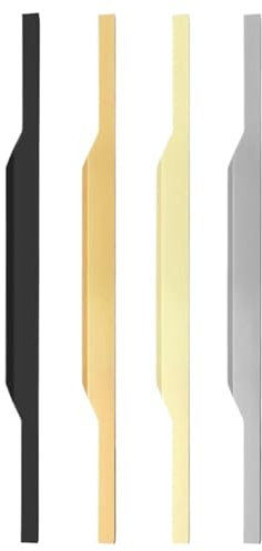 Concealed Kitchen Cupboard Handles, 1pc Aluminum Alloy Hidden Door Handle Kitchen Cupboard Door Knob Modern Cabinet Wardrobe Drawer Pulls Furniture Hardware Home Decor Concealed Handle(Black 500mm)