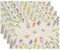 Blumen Pflanzen Platzsets 4er Set Frühling Gänseblümchen Lavendel Tischsets Waschbar Platzdeckchen 30x45cm Dekor für Küche, Restaurant, Bauernhaus, Urlaub, Party