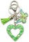 Winmany Portachiavi in resina a forma di cuore con nappa, portachiavi a forma di farfalla, portachiavi con ciondolo carino, zaino, borsa, San Valentino, portachiavi accessori per donne e ragazze,