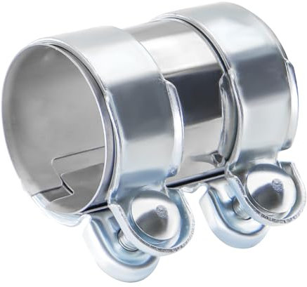Fascetta di scarico, connettore per tubi doppio, Ø 60 mm/L: 95 mm, fascetta di scarico in acciaio inox, raccordo per tubi di scarico di edifici nell'industria automobilistica