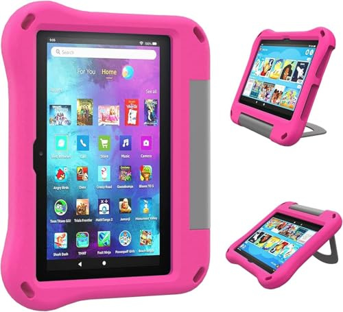 ODQQDO Case for Fire HD 8 (10/12/14th Gen 2020/2022/2024/2025) Ultra Slim with Auto Wake/Sleep, Anti-Scratch Back & Precise Cutouts for 8 Tablet 8 Kids(Pink)