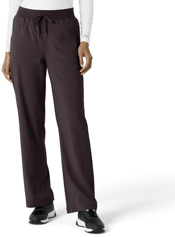 Carhartt Force Cross-Flex Scrubs for Women, Boot Cut Scrub Pant - Dark Sepia, L