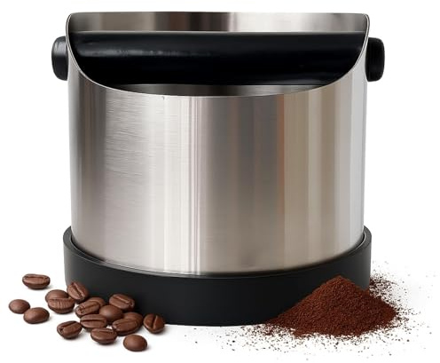 Abklopfbehälter für Siebträger,Knock Box mit Abnehmbarer Klopfstange,Kaffeesatz Abschlagbehälter,siebträger zubehör für Espressomaschine,barista zubehör,Geeignet für Küche,Restaurant,Büro,Café,700ML