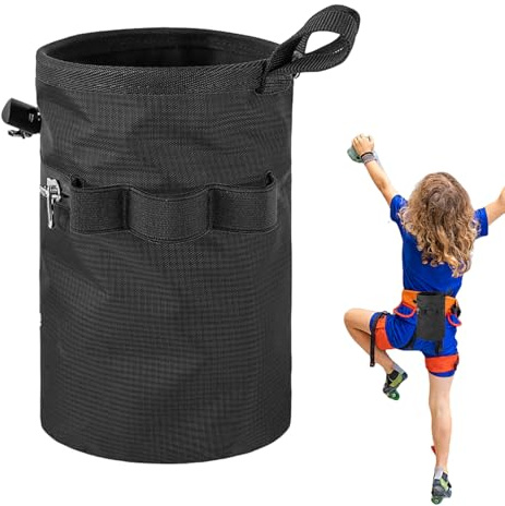 Niesel Klettertasche | Klettertasche mit verstellbarem Gürtel und Reißverschlusstasche, Ausrüstung für Klettern, Krafttraining, Disc, Golf, Wand, Training, Disc Golf Billard Bar