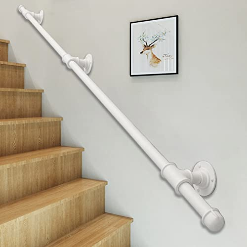 Moderne Treppe Banister Geländer Komplette Halterungen Kit, Metall Wand Montierte Geländer Geländer Für Loft Villa Korridor Griff Schiene/14Ft/4.2M