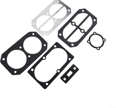Lot de 6 joints de plaque de soupape de compresseur d'air - En aluminium et papier - Pour compresseurs d'air de type 2070/2065