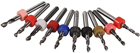 Riuulity Mikrobohrer für Leiterplatten, Scharfe Schneide für den Modellbau, 10 Stück, 2,1 Mm-3,0 Mm