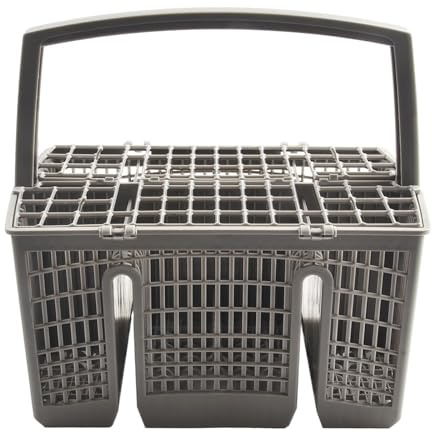 Getdoublerich Cutlery Basket for for siemens for neff Dishwasher, Replacement Part 11018806 SMZ5100 SZ73100 Z7863X0, Grey Plastic Utensil Holder