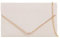 fi9 Pochette da donna in pelle scamosciata, tinta unita, da sposa, ballo di fine anno, matrimonio, festa,, avorio, medium