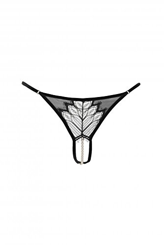 Bracli Perlenstring G String Kyoto einreihig schwarz S M L XL Größe XL