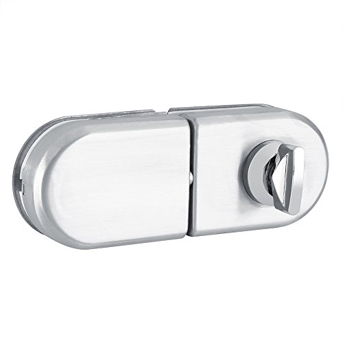 Serrure de Porte de Demi-cercle de 10~12mm Verrou d'acier inoxydable avec des clés pour Porte en verre Unilatérale Ouvrez/fermez l'utilisation de salle de bains de bureau d'hôtel à la maison