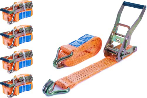 Set aus Vier Spanngurten mit Ratsche UNITRAILER 4m/50mm/5t