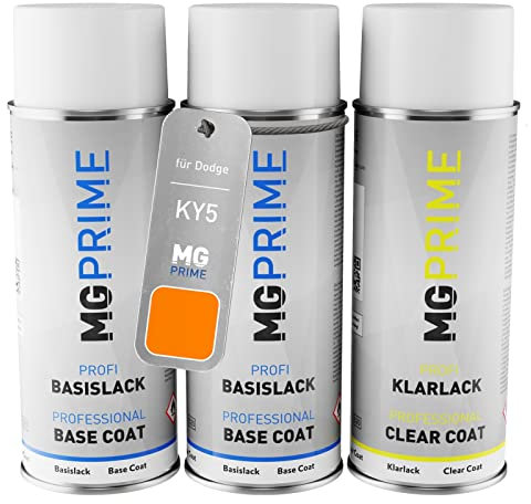 MG PRIME Vernice per auto Kit di bombolette a spruzzo per Dodge KY5 Dozer Bomboletta spray da 400ml di vernice di fondo vernice di base vernice trasparente