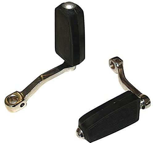 MOPED PAAR PEDAL + CHROM TRET ARM STAHL GUMMI MOFA MOKICK MOTORRAD ROLLER OLDTIMER VINTAGE