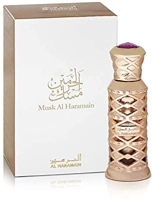 Al Haramain Musk Attar Oil 12ml | Luxury Arabian Unisex Perfume | Long-Lasting Alcohol-Free Concentrated Fragrance | Amber, Musk, Sandalwood & Rose Oriental Scent | Elegant Gift Choice