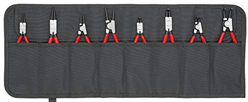 Knipex Tools 00 19 58 V01, 8Piece Industrial Circlip Pliers Set