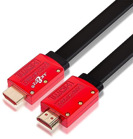 JuicEBitz 4K HDMI Cable 6m, Straight Connectors, Ultra High Speed HDMI 4k 60fps. 2.0 HDMI Lead. HDMI to HDMI Cable for XBox, Playstation, Apple TV, Sky + More. Ultra HD 6M Long HDMI