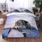 JGTQ Kinder Bettwäsche Bettbezug Set 135x200cm Cliff Husky Atmungsaktiv mit 2 Kissenbezug und Reißverschluss Hypoallergen Mikrofaser für Erwachsene Kind