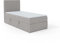FEDVE Boxspringbett 100x200 cm Grau - Kolorado – Dauerhaft Bett mit Bettkasten Rechts – Praktisches Einzelbett für Viele Jahr – Kopfteil Bett mit Stauraum zum Schlafzimmer