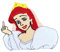 Urbanski Patch Prinzessin zeigt Finger zum Aufbügeln 6,4 x 7,2 cm | Aufnäher Applikation Bügelbild
