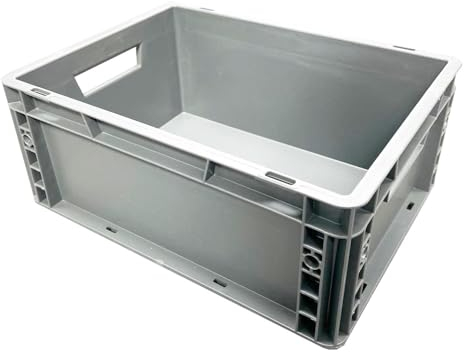 Recycled Plastic ECO Euro Plastic Stacking Industrial Storage Containers Boxes Crates! (15 Litre - 40 x 30 x 17cm)