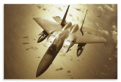 F-15 Eagle Jets Fighter Poster, Leinwand, Kunstdruck, modernes Familienschlafzimmer, Dekoration, Poster, 60 x 90 cm